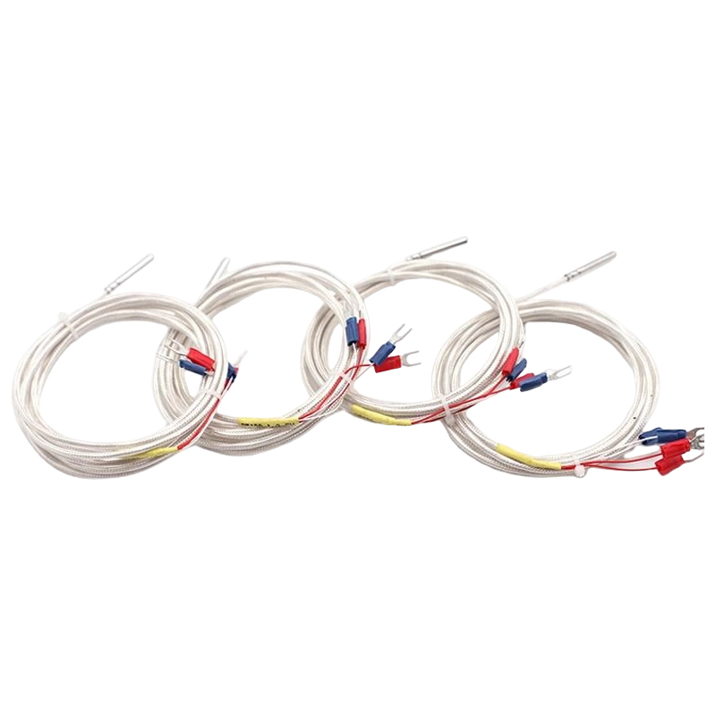 Senzor de temperatură industrial PT100 RTD, termistor din platină cu 3 fire, sondă de termocuplu de 50 mm