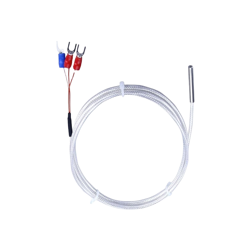 Senzor de temperatură industrial PT100 RTD, termistor din platină cu 3 fire, sondă de termocuplu de 50 mm