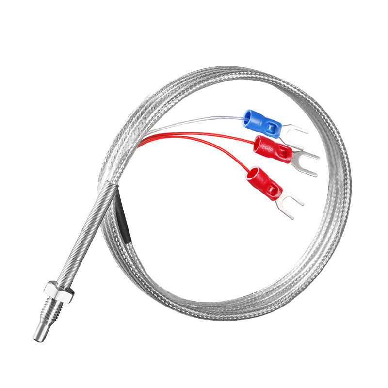 Senzor de temperatură compact de calitate industrială cu montare cu șurub din oțel inoxidabil Sondă PT100K (M6/M8) Termocuplu